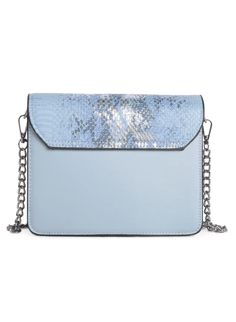 London Rag Reptile Print Blue Slingbag