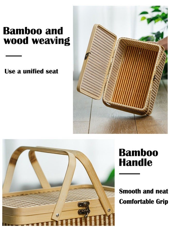 زي سي إم - هابي 2 سلة قابلة للإزالة من الخيزران ، سلة تخزين للهدايا ، صندوق هدايا - Image 4