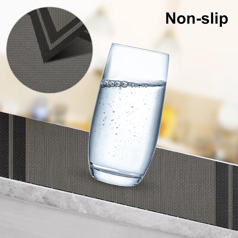 Aofmee Placemats Set of 6, Washable PVC Place Mats, Heat Resistant Non-Slip Table Mats, Woven Vinyl Plastic Placemats for Dining Table Decor, Stain Resistant Kitchen Table Placemats, Easy to Clean - Image 4