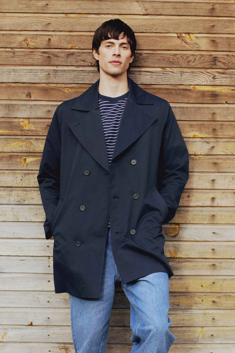 Slim Fit Buttoned Belted Trench Coat