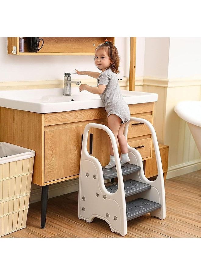 3 Step Stool for Toddler, Kitchen Bathroom Sink Helper Stool for Toddlers, Kids Toilet Potty Training Stool with Handles and Non-Slip Pads for 3-6 Kids (white) - pzsku/ZD78C0AA5B8D46594B390Z/45/_/1693375747/93d45478-6266-43b0-9868-a058f92f9a34