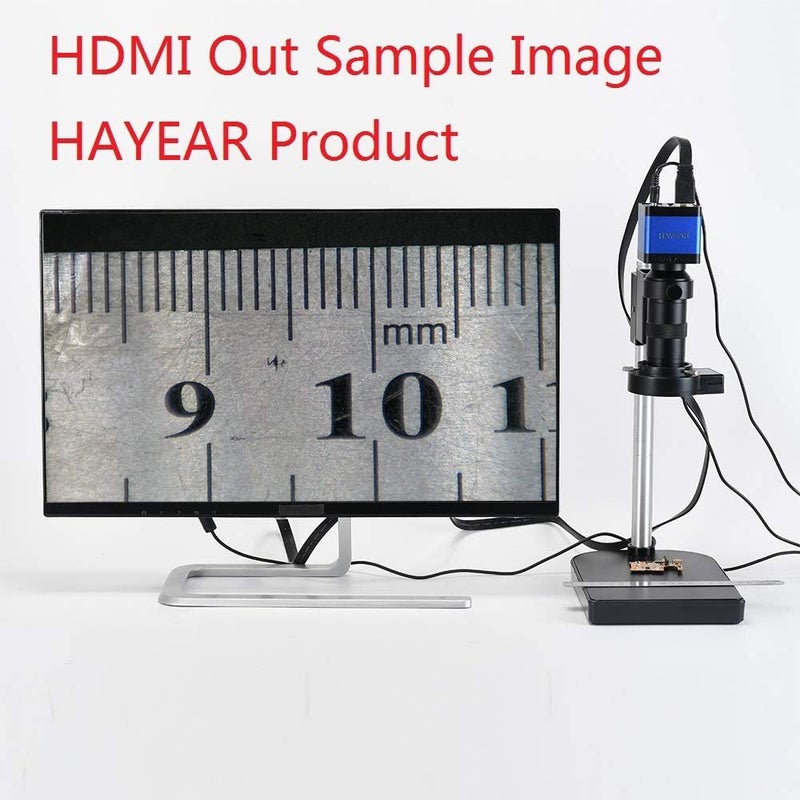 HAYEAR Monocular 8x-100x 43mm-150mm C-Mount Zoom Glass Lens for Industry Lab Microscope Camera - Image 5