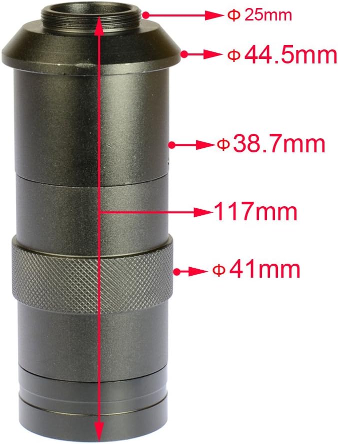 HAYEAR Monocular 8x-100x 43mm-150mm C-Mount Zoom Glass Lens for Industry Lab Microscope Camera - Image 3