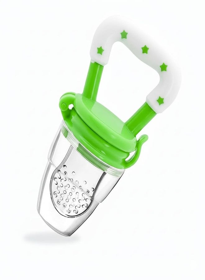 Safe-O-Kid Baby Fruit Nibbler/Pacifier - BPA-Free, 100% Pure Silicone, Teether for Baby | Soft Pacifier & Teether for Infants - Green - Image 1