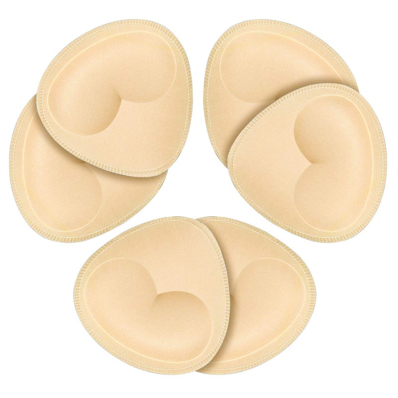 TopBine Bra Pads Inserts Women's Sports Cups Bra Replacement Insert for Bikini Swimsuit (3 Beige M, A/B) - Image 1