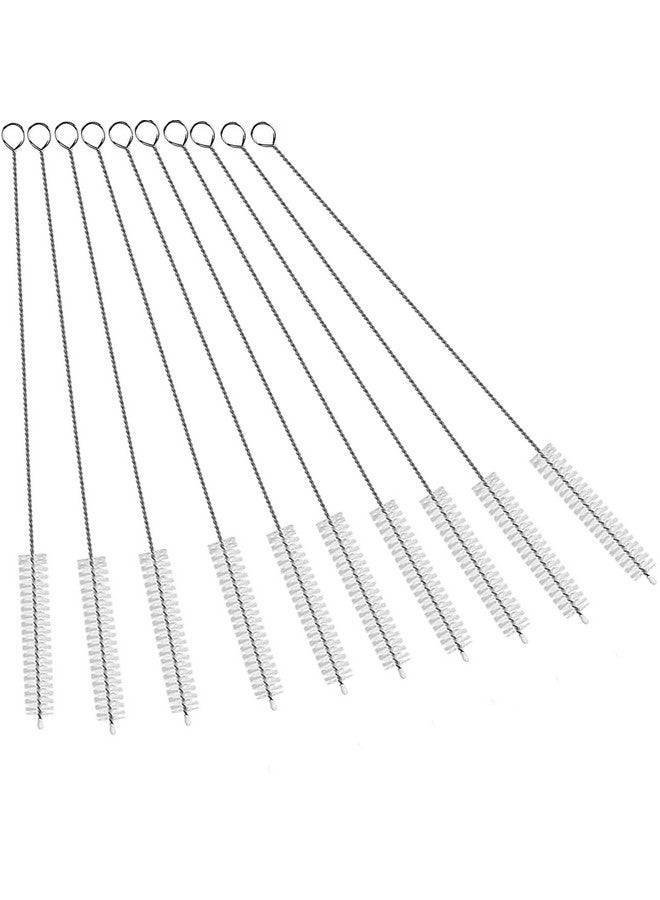 CIDYAUST Straw Cleaner Brush with 304 Stainless Steel and Nylon Bristles，Straw Brush for Baby Bottle, Glass/Silicone Straw, Stanley Cup or Hummingbird Feeders-10-Piece Set. - Image 1