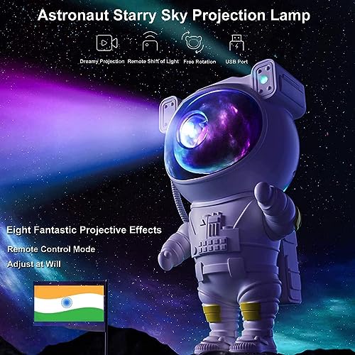 Dwiza Enterprise Astronaut Galaxy Projector with Remote Control - 360° Adjustable Timer Kids Astronaut Nebula Night Light for Kids & Adults Bedroom, Gaming Room, Home and Party - Image 2