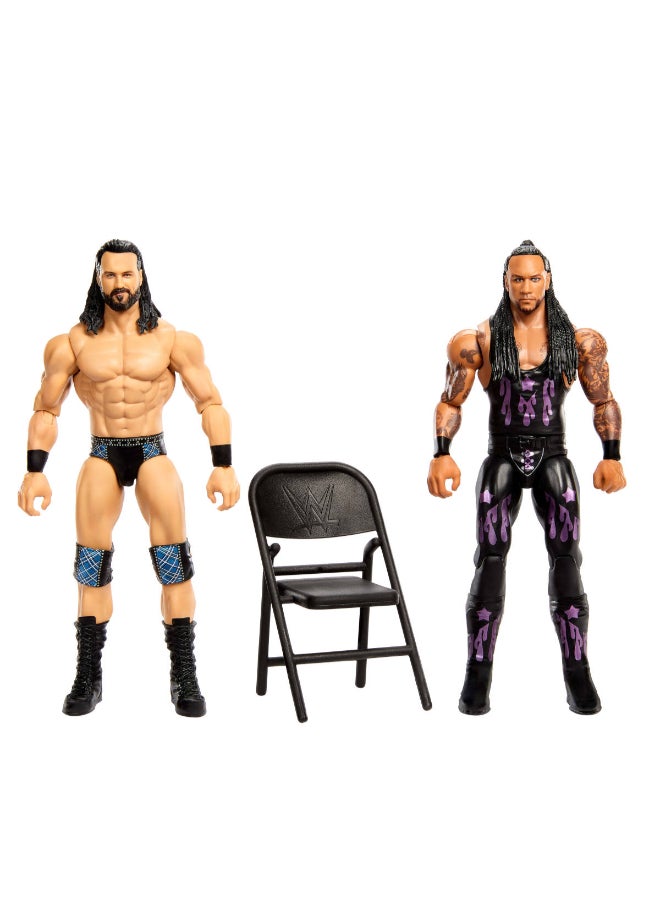 WWE Mattel WWE Main Event Showdown Action Figures 2-Pack with Accessory, Series #26 Drew McIntyre vs Damien Priest Collectible Set, 6-inch​ - Image 1