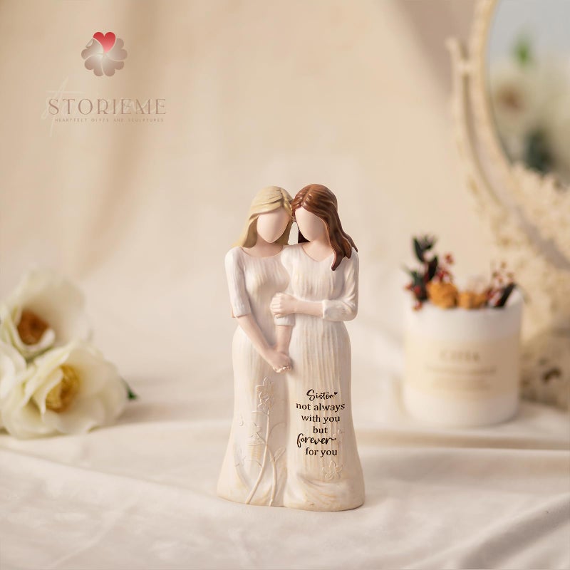 Storieme Sisters Gifts from Sister: Sister Birthday Gifts for Women Soul Sister Figurines Statue - Image 5