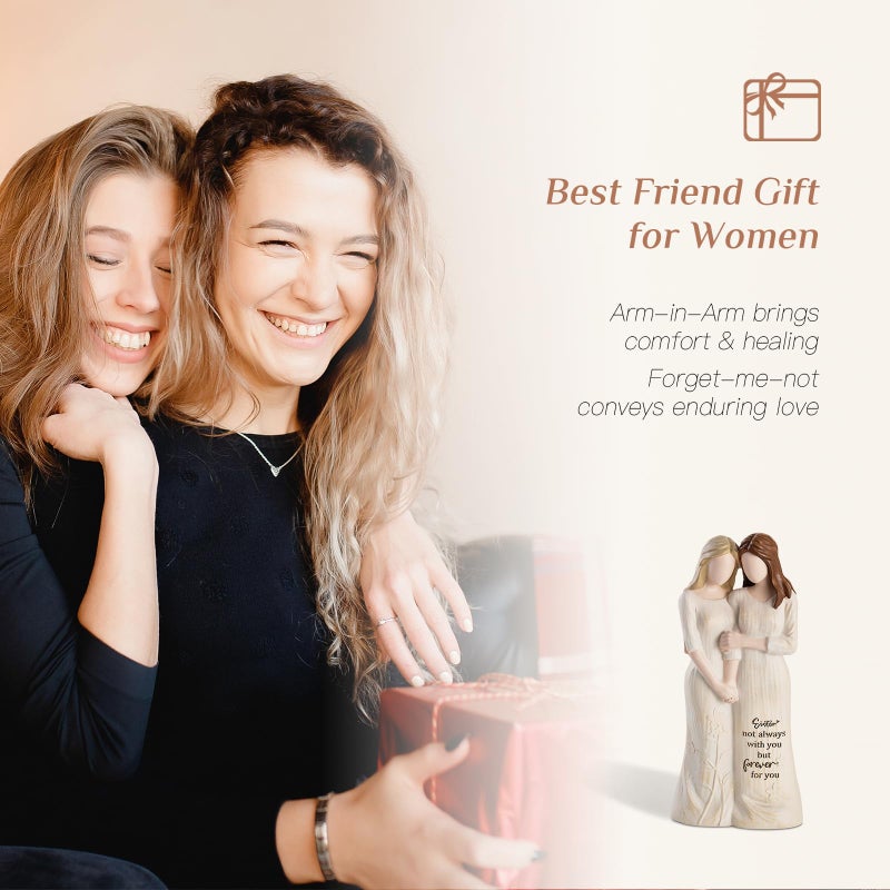 Storieme Sisters Gifts from Sister: Sister Birthday Gifts for Women Soul Sister Figurines Statue - Image 4