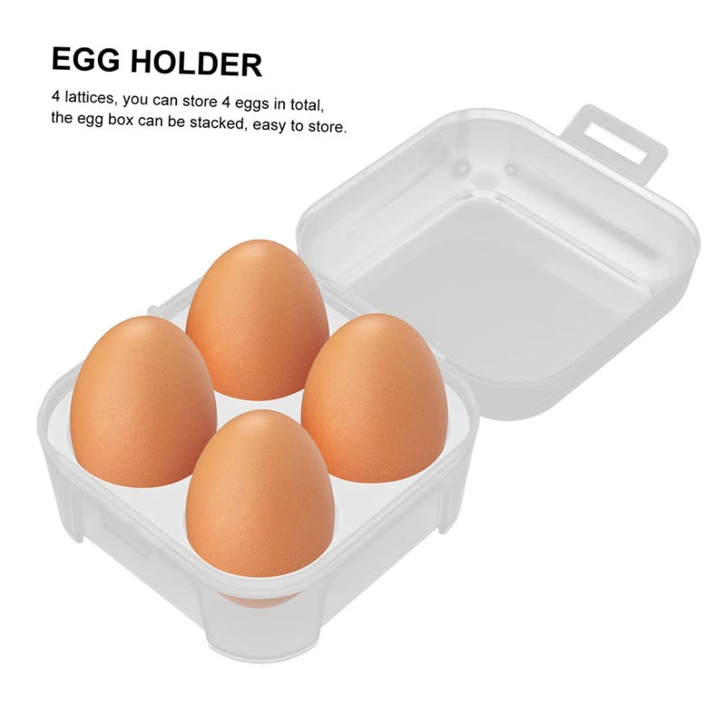 2pcs Clear Plastic Egg Storage Container Refrigerator Organizer Box Tray - Image 3