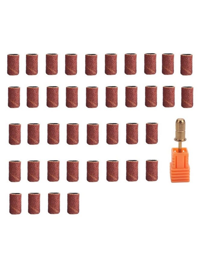 FULINJOY 40 Pcs Sanding Bands Nail Manicure #180 Grit File Sand Piece Set For Nail Drill Bits, Comes With A Mandrel - Image 4
