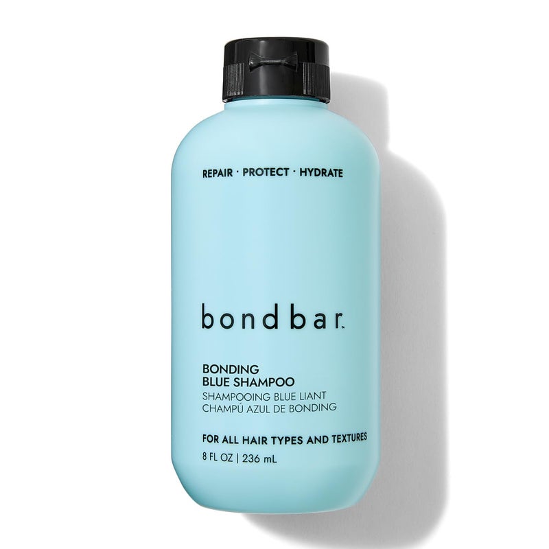 Bondbar Bonding Blue Shampoo, Netralizes Brassiness for Brunettes, Hydrating, Cruelty Free, Vegan, Paraben Free, 8 Oz - Image 1