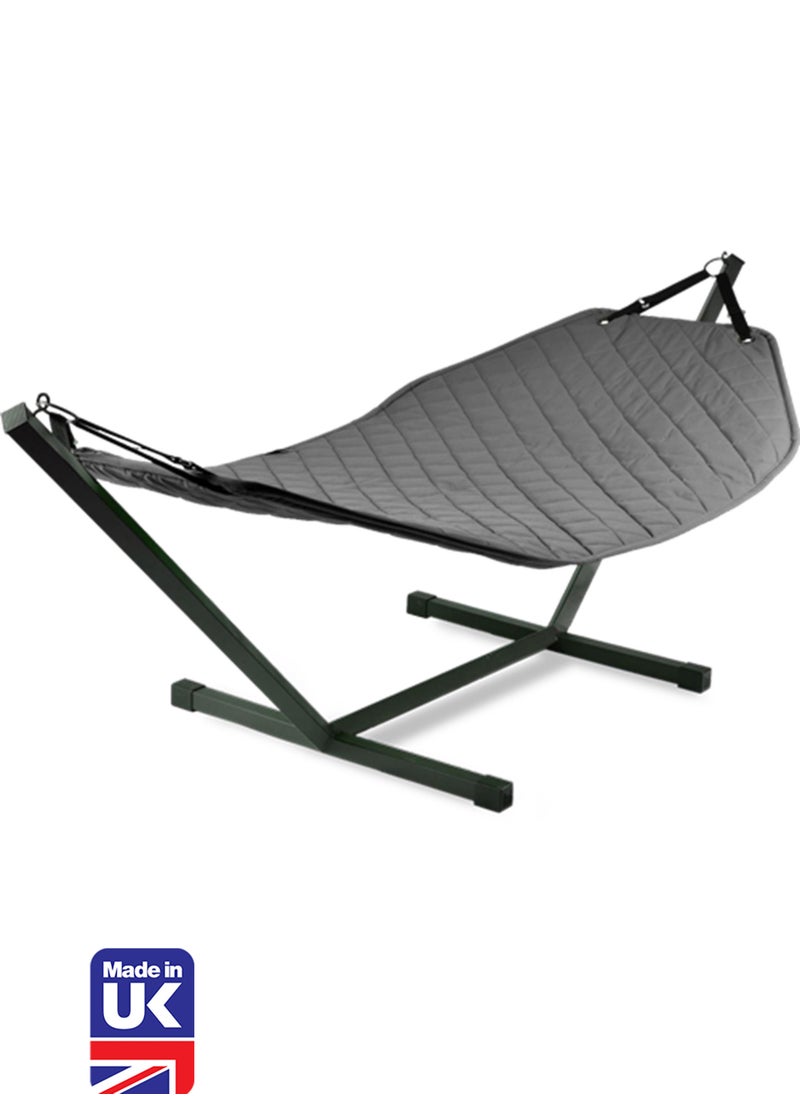 Extreme Lounging® - Original Outdoor Hammock with Self Supporting Metal Stand - Made in UK - Premium Quality Quilted B-Hammock - Large UV Protected & Waterproof Swing (310x130x115cm) - Grey - pzsku/ZD78C739A7B42FC1E13DBZ/45/_/1674482755/12fe3591-6a71-4de3-a72f-b8d88c4f0cf9