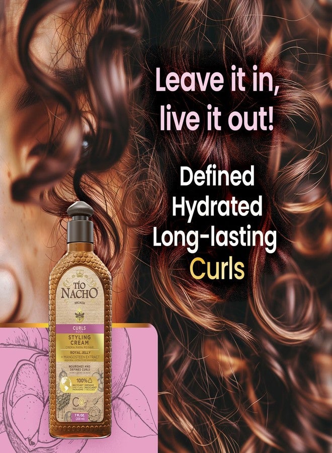 Tio Nacho Curls Styling Cream for Curly Hair with Royal Jelly and Mangosteen, Curl Cream for Curly Hair and Wavy Hair, Frizz Control Hair Styling Cream, Leave-In Formula for Daily Styling, 7 fl oz - Image 3