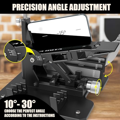 XARILK Upgraded XARILK Professional Knife Sharpening System GEN2, Heavy-duty | Aluminum Precision Knife Sharpener Tool & Sharpening Kit W/Diamonds (320# 800# 2000#) - Image 2