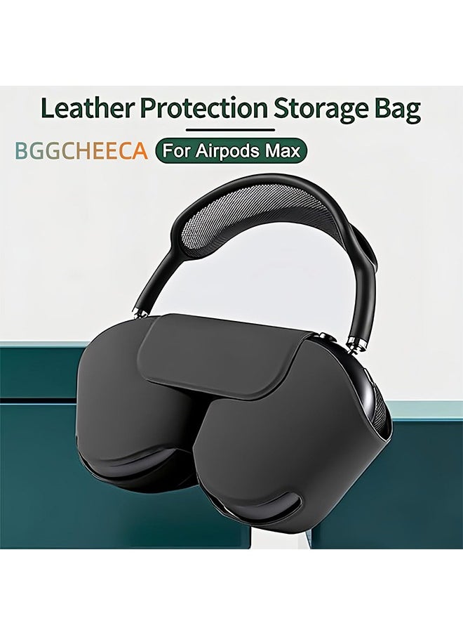 Apple AirPods Max Case Cover, Scratch and Dust Resistant, Smart Automatic Sleep Headphones Silicone Storage Bag, Portable Travel Case Compatible with Apple Airpod Max headphone Case (Black)