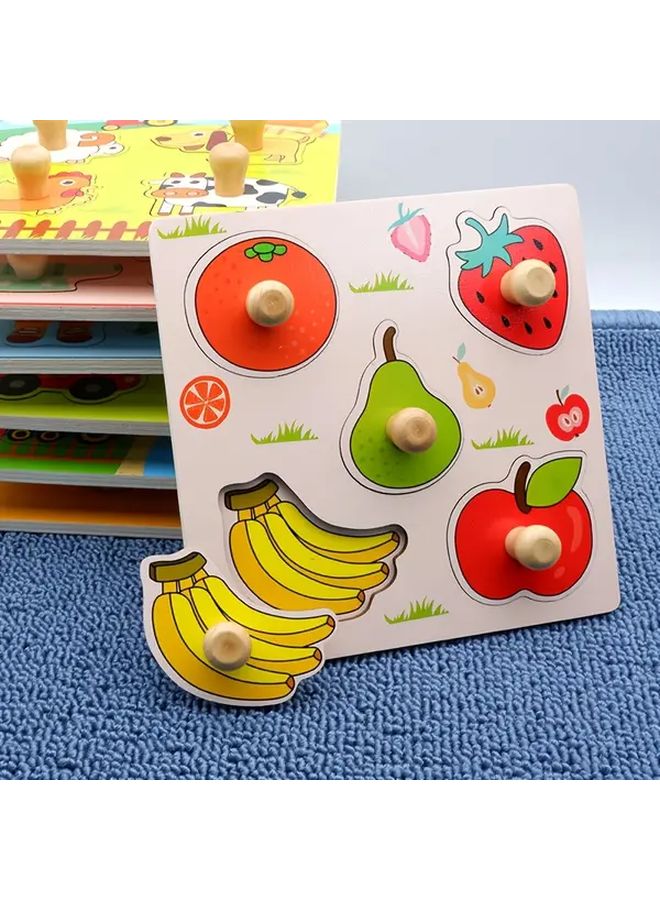 Wooden 3D Puzzle Toy Transportation Matching Board for Toddlers Cognitive Learning Geometric Shapes - Image 3