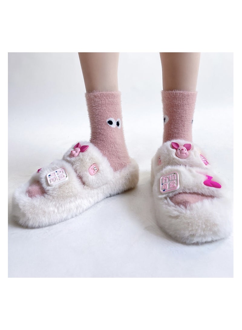 سيوسي 5 أزواج من الجوارب الصوفية، جوارب غامضة للنساء، جوارب شتوية مريحة منفوشة للنساء والفتيات، هدية للنساء والفتيات - Image 4