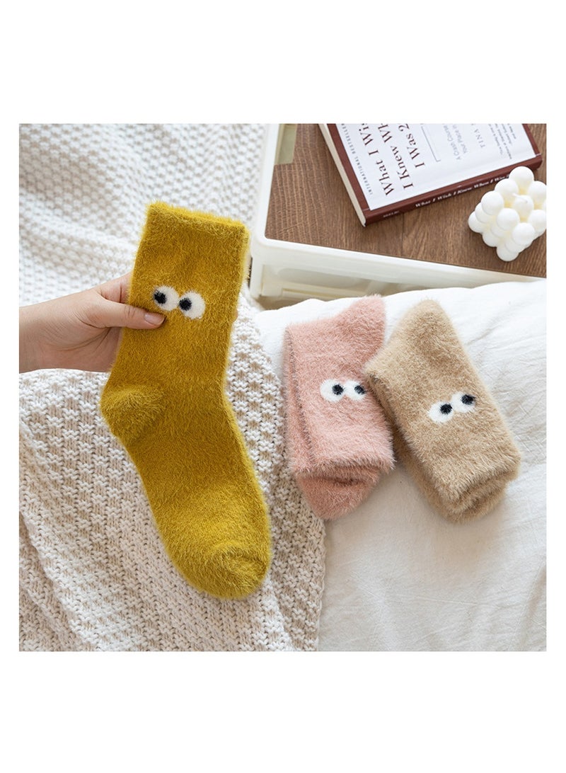 سيوسي 5 أزواج من الجوارب الصوفية، جوارب غامضة للنساء، جوارب شتوية مريحة منفوشة للنساء والفتيات، هدية للنساء والفتيات - Image 5