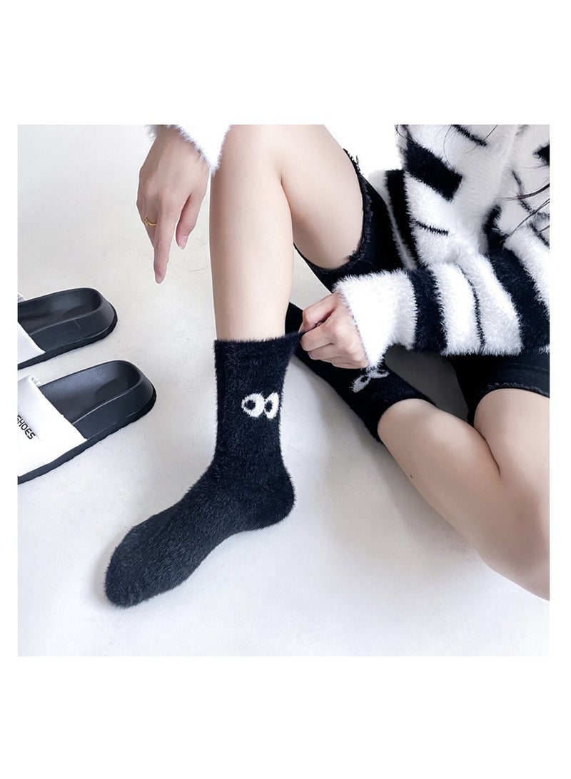 سيوسي 5 أزواج من الجوارب الصوفية، جوارب غامضة للنساء، جوارب شتوية مريحة منفوشة للنساء والفتيات، هدية للنساء والفتيات - Image 3