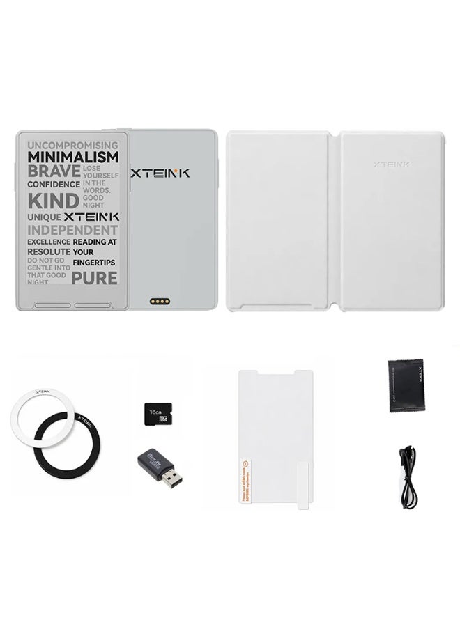 XTEINK X3 E-Book Reader Set with Magnetic Protective Case, 3.7" Portable Pocket E-Ink eReader with Physical Page-Turn Buttons, Ultra-Thin Magnetic Ready Design,Distraction-Free Reading, 16GB Storage - Image 1