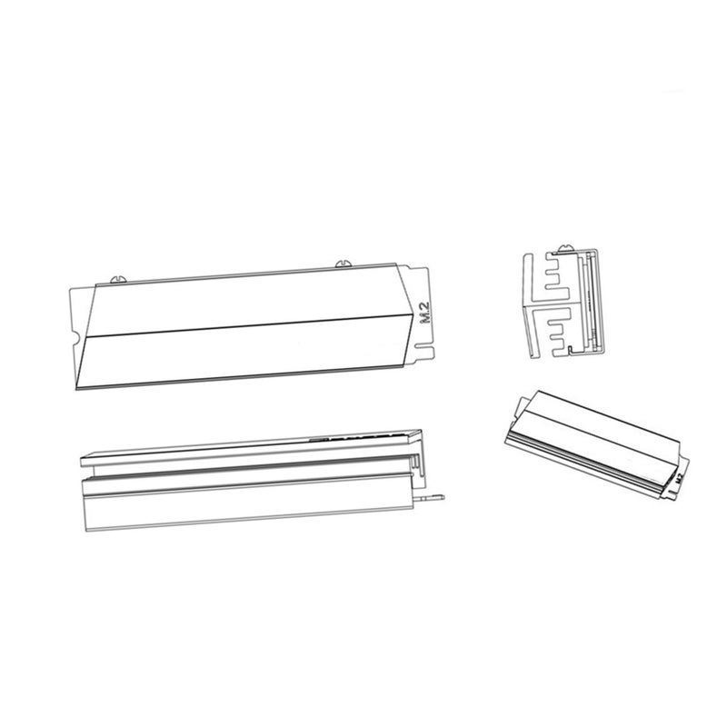 Aluminum M 2 2280 SSD Heatsink Radiator Cooler For NVMe PC Laptop Cooling Silver - Image 4