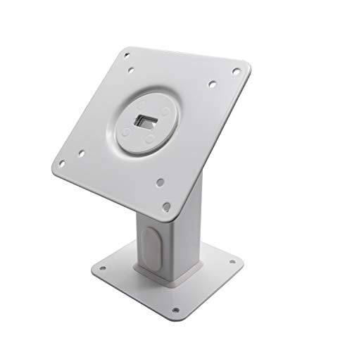 TABcare 180 Tilting 360 Rotating Metal Mount Support 75x75 100x100 VESA Used as Desktop Stand or Wall Mount (White) - Image 1