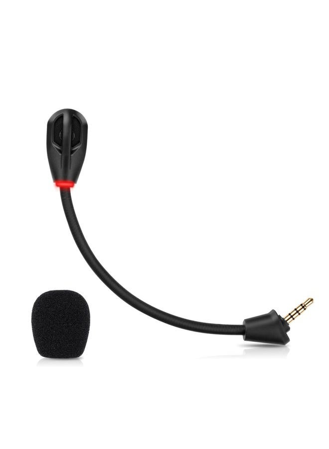 weishan Microphone Replacement for Kingston HyperX Cloud II Wireless Gaming Headset, Detachable Mic Boom with LED Mute Indicator on PC PS5 PS4 Xbox Series X/S - Image 1