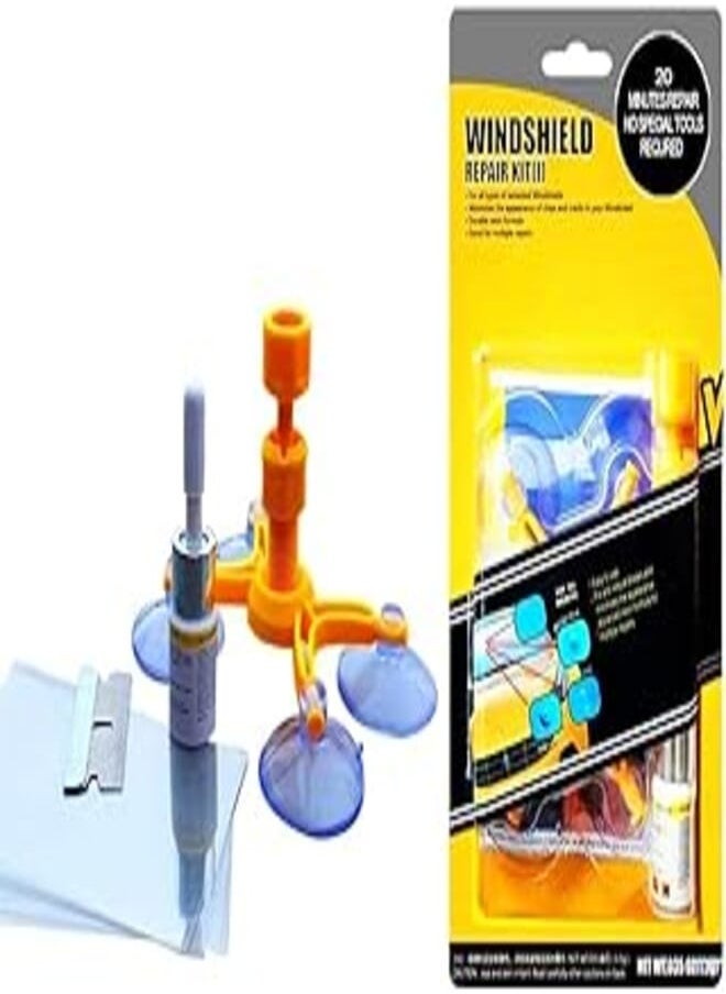 Generic Quick Fix Windshield Repair Kit, Windscreen Windshield Repair tool Set for Chips and Cracks, Bulls-Eye, Spider Web, Star-Shaped, Half-Moon Crescents 