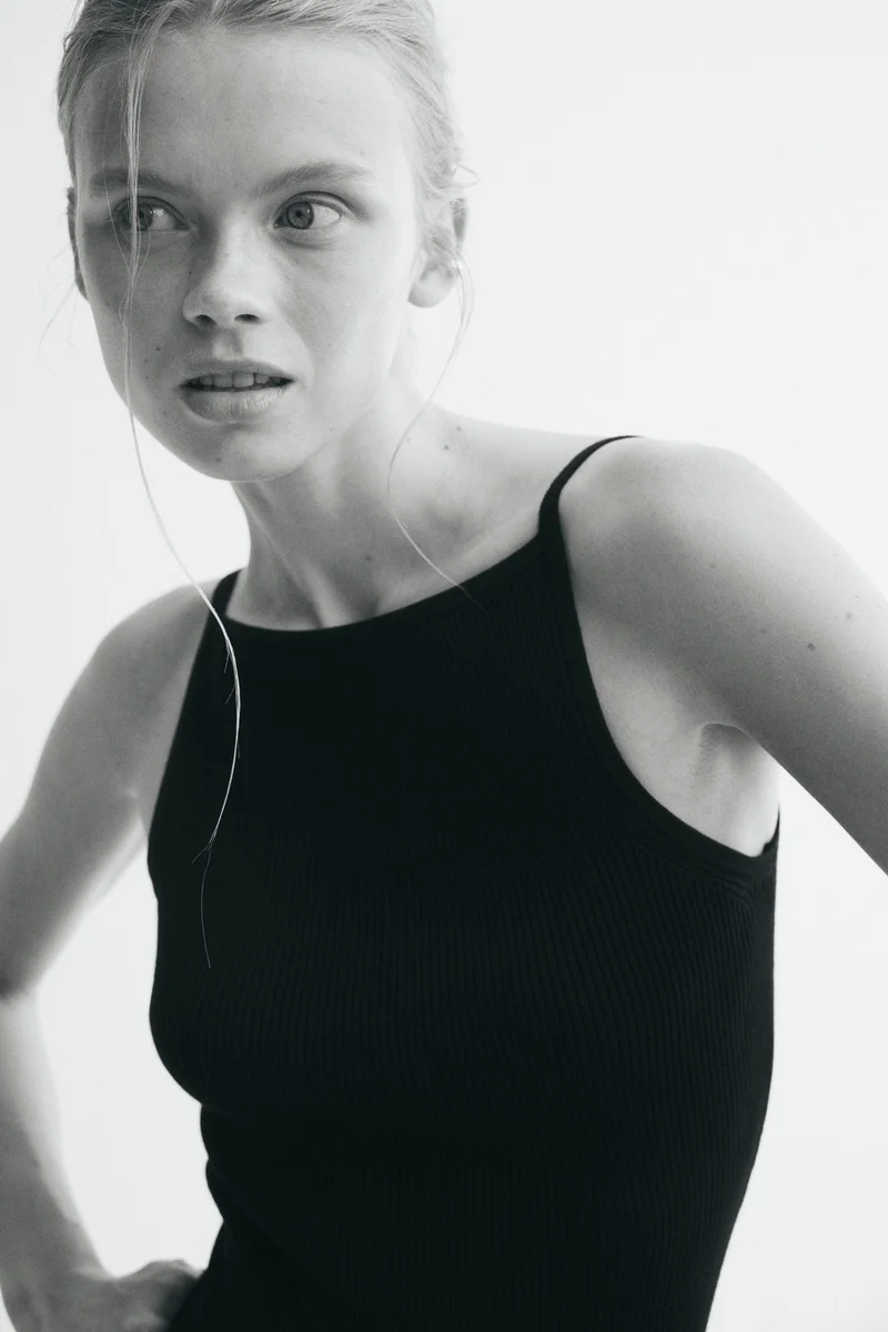 H&M  Rib-knit strappy dress for Women | Best Price UAE