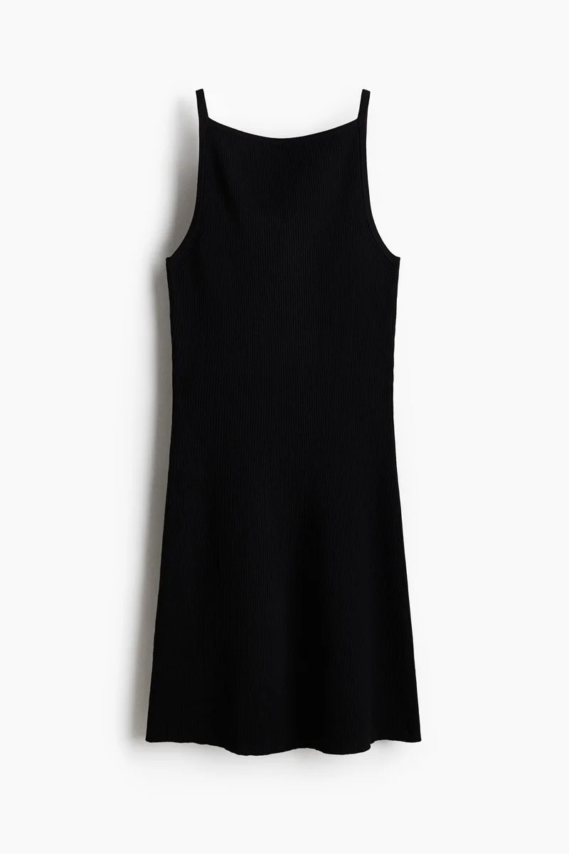 H&M  Rib-knit strappy dress for Women | Best Price UAE