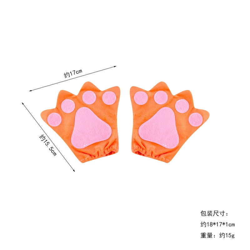 Cosplay Cartoon Claw Mittens orange gloves 