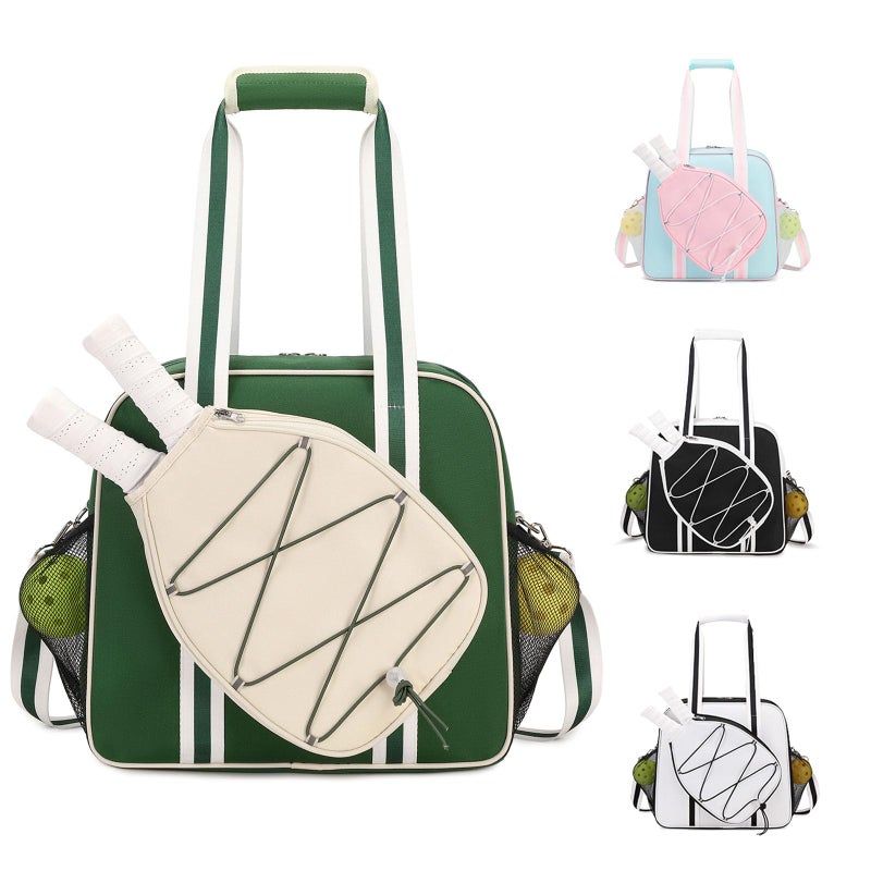 ACESAK Pickleball Bag Pickleball Bags for Women Men Teens with Waterproof Pocket Fence Hook Pickleball Tote Bag for Pickleball Racquet Sports Gym Duffle Adjustable Strap Green - Image 2