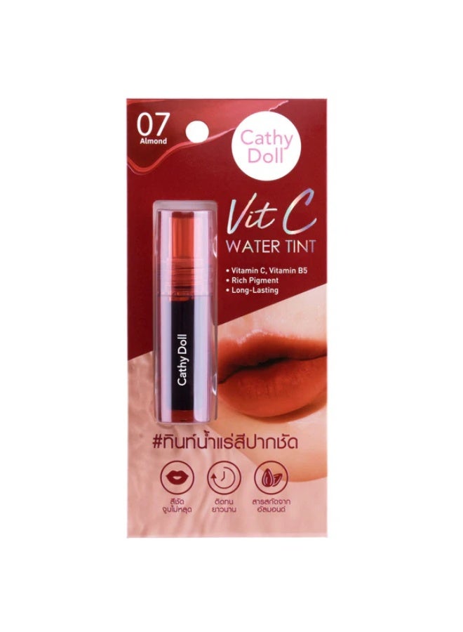 Cathy Doll Almond Lip Tint #07 | Vit C Water Tint | Nourishing Lip Color with Rich Brown Pigment & Lasting Finish - Image 1