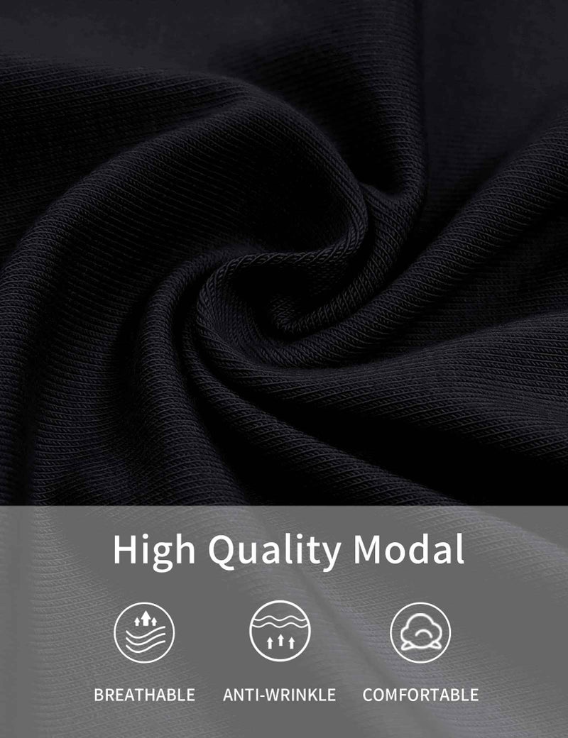 LingTing Black Dance Pants for Teens High Waisted Baggy Soft Wide Leg Trousers - Image 4
