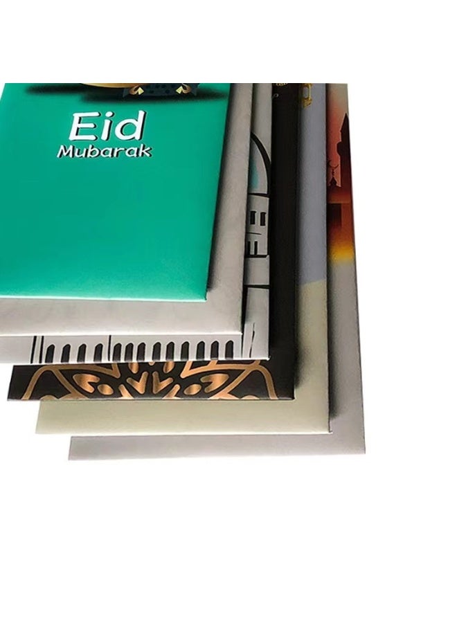 Middle Eastern Festival Moon Lucky Red Envelopes - Green Ramadan Red Packets (Set of 6) - Image 4