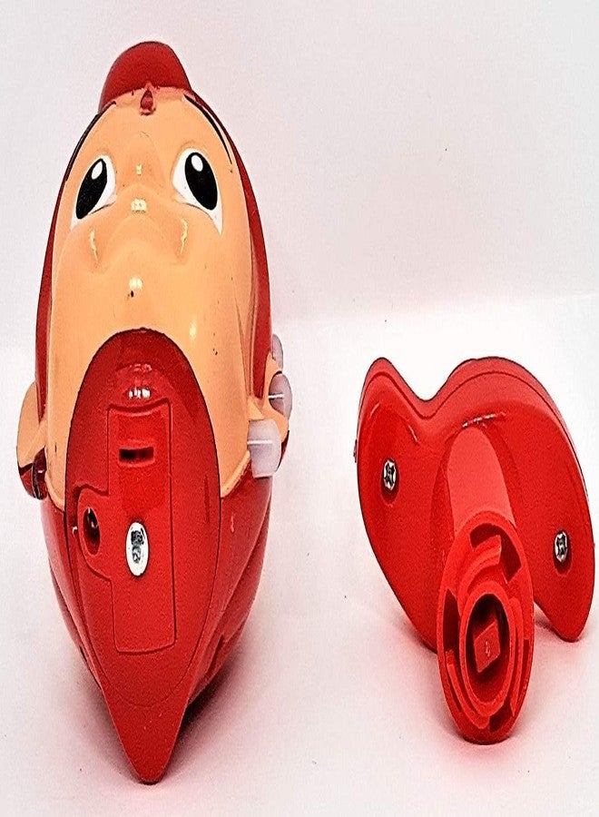 DIGSMORDEN Bheem Spinning Top Toy with Laser Flashing Lights & Dynamic Music | Colorful Light Up Spinning Top for Kids | Musical Pull String for Boys & Girls | Fun Gift Toy for Children (Red) - Image 4