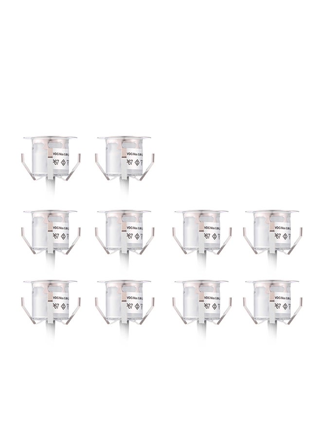Generic 10 Piece LED Deck Light 0.6W Silver 28.0 X 15.5 X 6.0cm  - Image 1