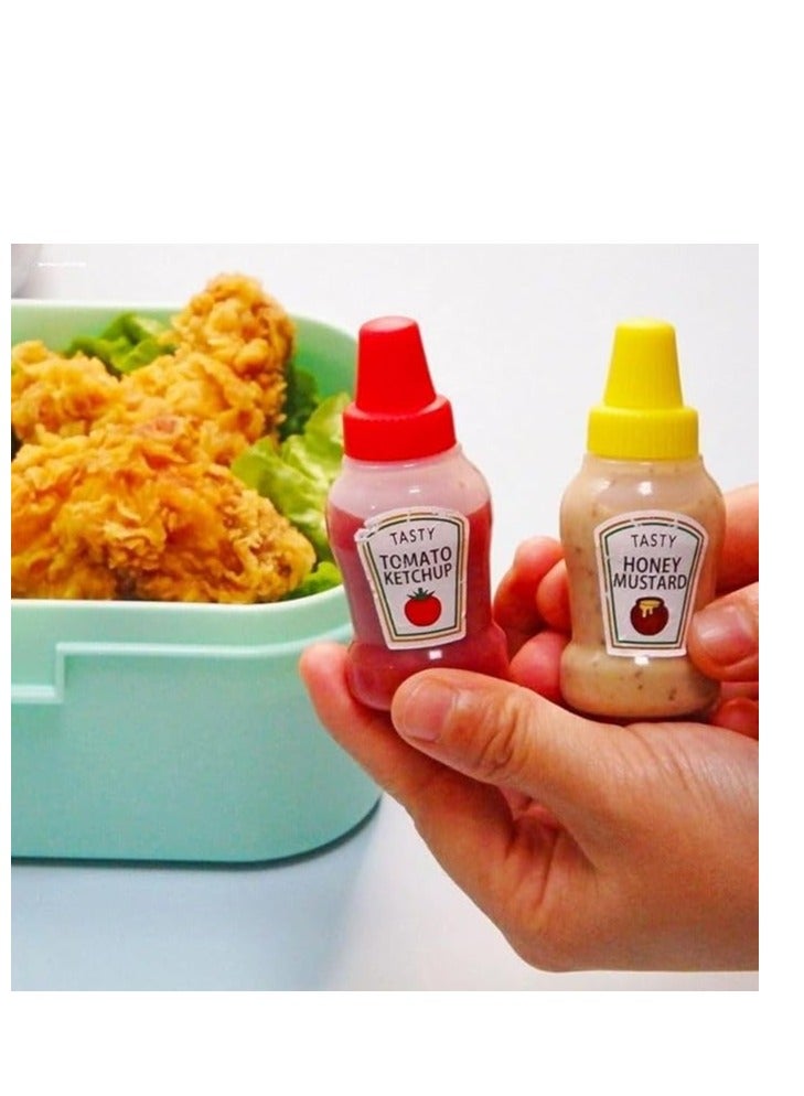 Tasty 2-Pack Mini Sauce Bottles – Refillable Containers for Ketchup, Mayo & Mustard - Image 1