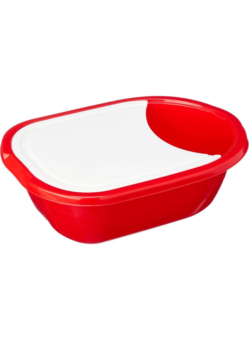 max plast Tamsah Plast Cutting Board with Integrated Plastic Bowl | Multi-Colored, Dual-Purpose Kitchen Prep Station | Non-Slip, Durable & Space-Saving Design - Image 4
