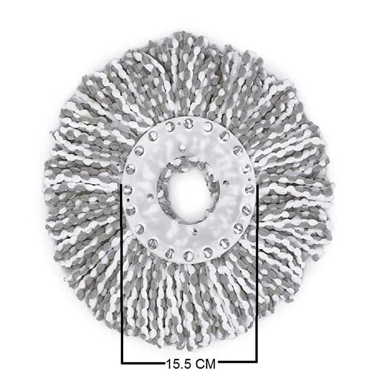 Stewit رأس استبدال ممسحة دائري ميكروفايبر 30 سم لتنظيف الأرضيات - ملحقات المطبخ - جديد لتحسين المنزل (رمادي) - عبوة من 2 - Image 2