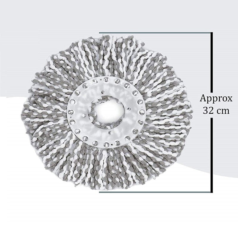 Stewit رأس استبدال ممسحة دائري ميكروفايبر 30 سم لتنظيف الأرضيات - ملحقات المطبخ - جديد لتحسين المنزل (رمادي) - عبوة من 2 - Image 5