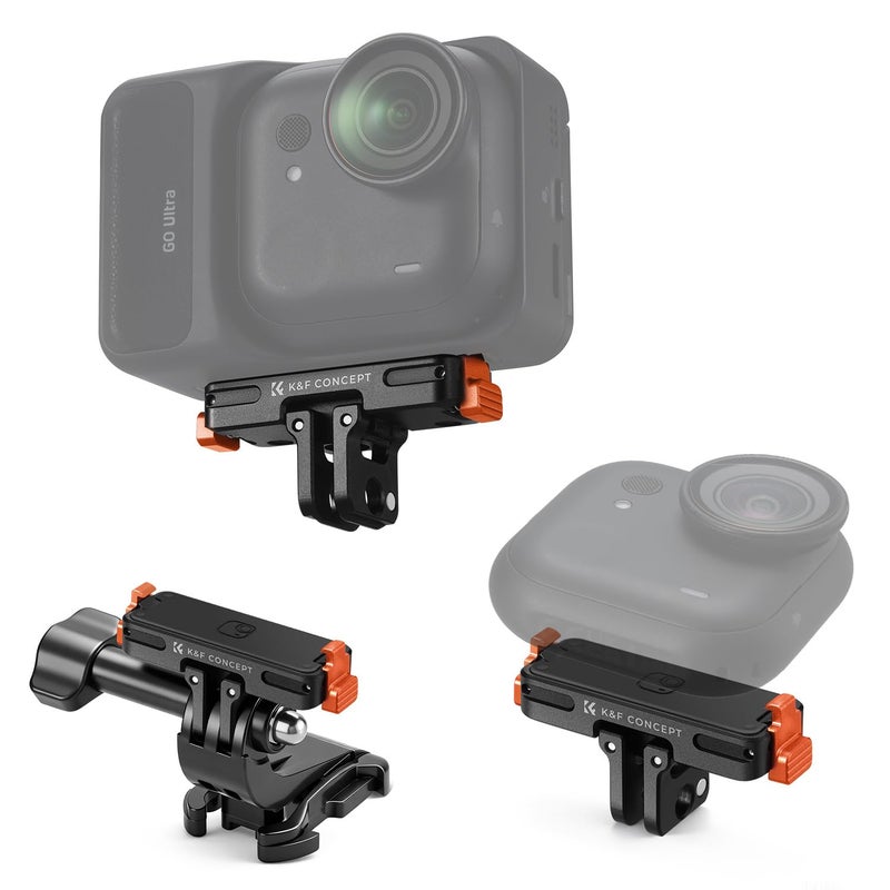 K&F CONCEPT Magnetic Quick Release Adapter Mount Compatible with Insta360 GO Ultra, Expansion Base Stand with 1/4 Screw Hole/Foldable Connector for Tripod, Selfie Stick, Action Camera Accessories - Image 1