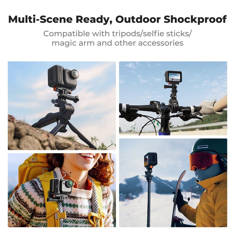 K&F CONCEPT Magnetic Quick Release Adapter Mount Compatible with Insta360 GO Ultra, Expansion Base Stand with 1/4 Screw Hole/Foldable Connector for Tripod, Selfie Stick, Action Camera Accessories - Image 5
