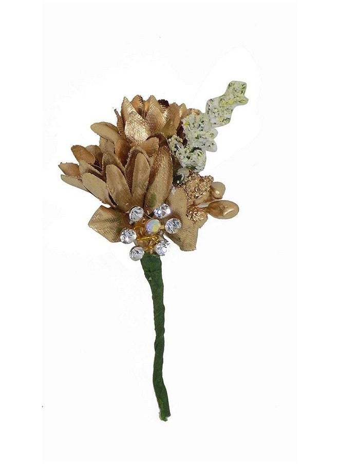Inaaya Artificial Flower Hair Accessories For Women Karvachauth Hair Juda Pins Flower Pins For Bun For Grils And Women  - Image 4