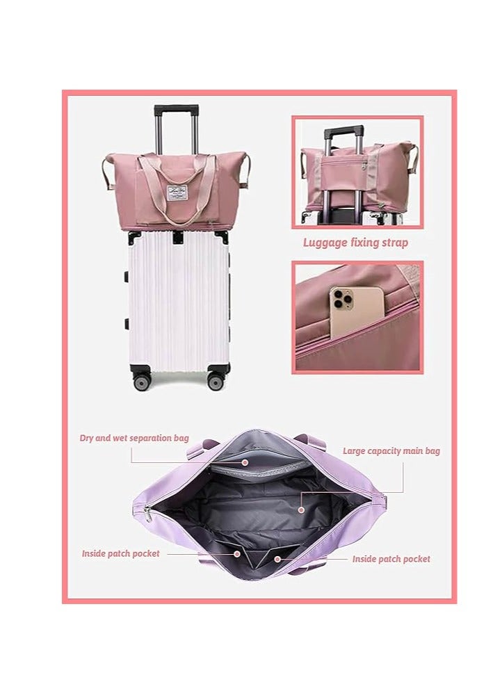 Cool Baby COOLBABY Upgraded Large Capacity Foldable Duffel Bag, Collapsible Travel Bag, Portable Travel Bag, Lightweight, Waterproof, Oxford Cloth for Sports, Gym, Vacation  - Image 3