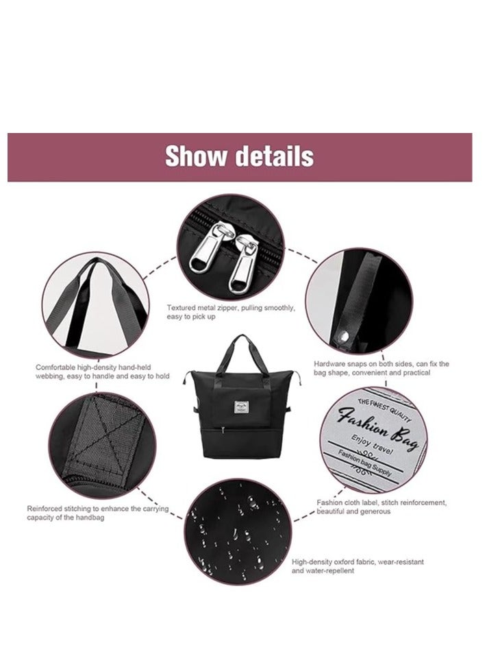 Cool Baby COOLBABY Upgraded Large Capacity Foldable Duffel Bag, Collapsible Travel Bag, Portable Travel Bag, Lightweight, Waterproof, Oxford Cloth for Sports, Gym, Vacation  - Image 5