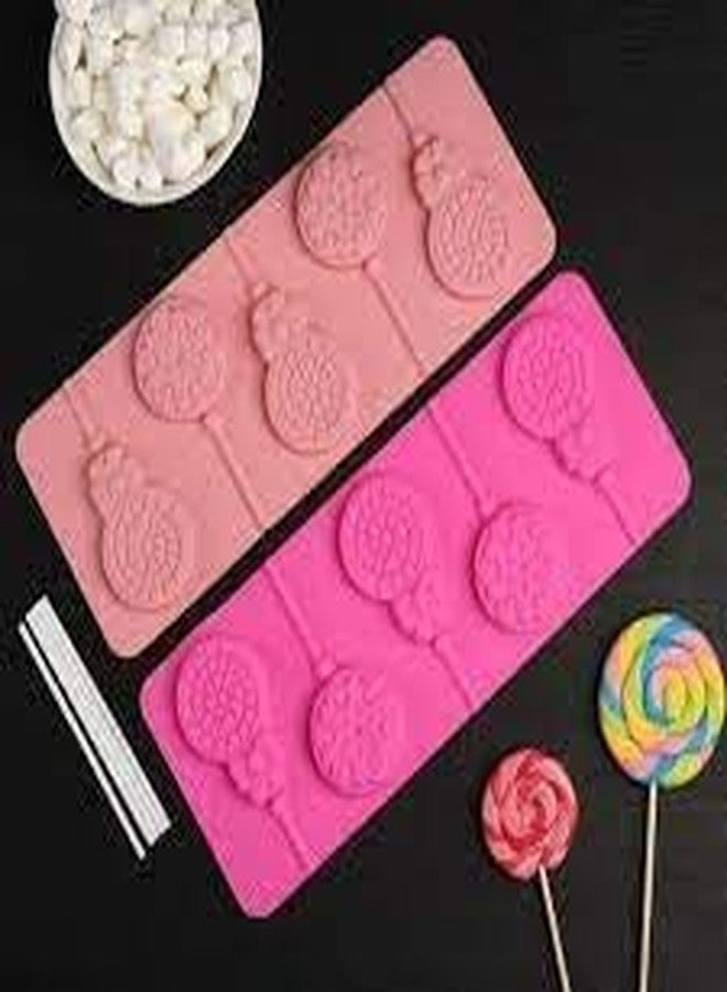 CRADIAX 3D Silicone Lollipop Mold DIY Silicone Lolly Candy Mould Round Chocolate molds for Making Candy Cake Decoration - Image 4