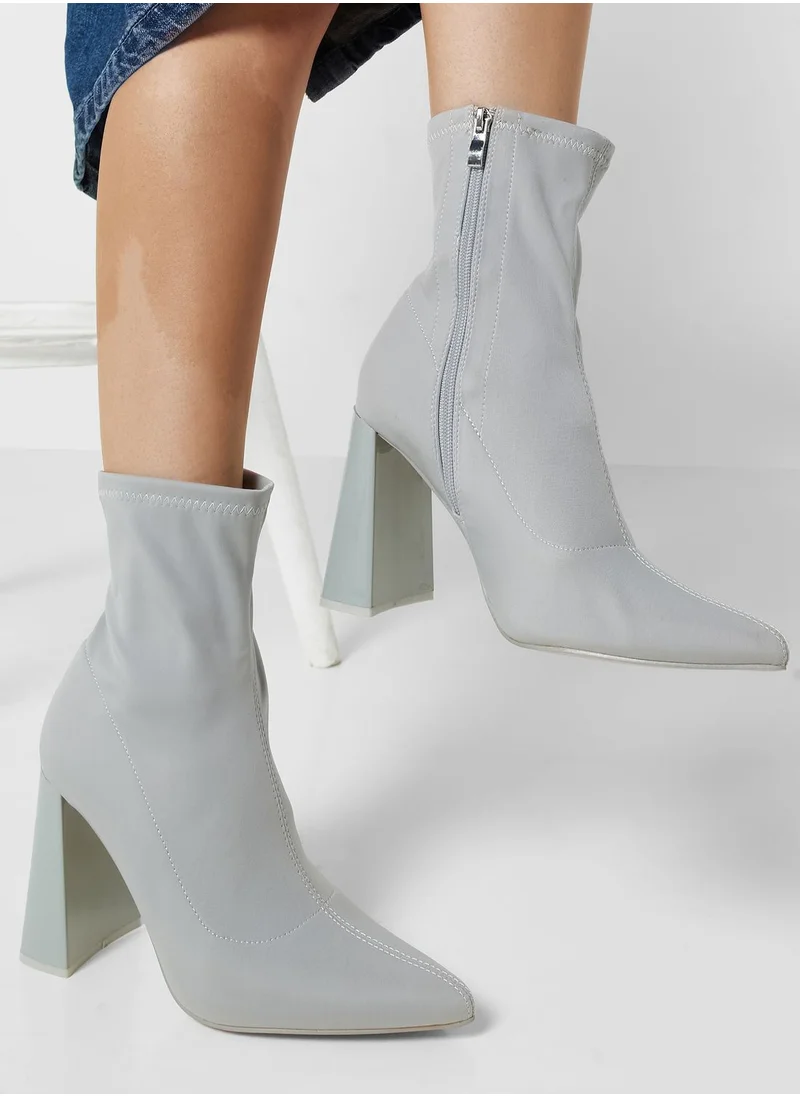 Ginger Fitted High-Heel Ankle Boots